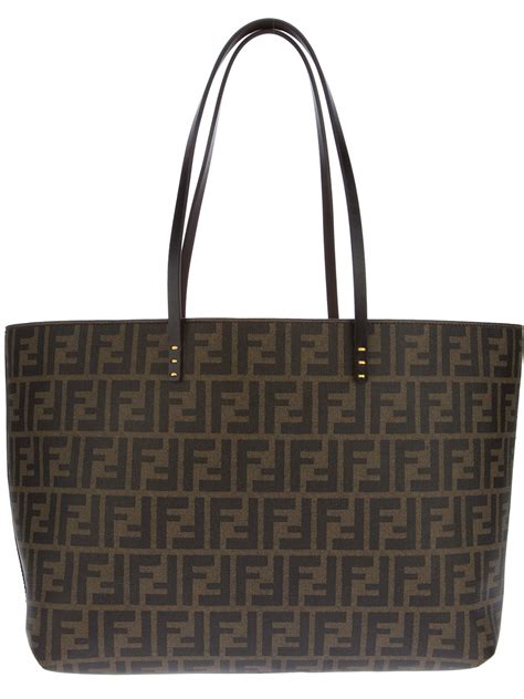 fendi canvas shopper tote|Fendi monogram tote bag.